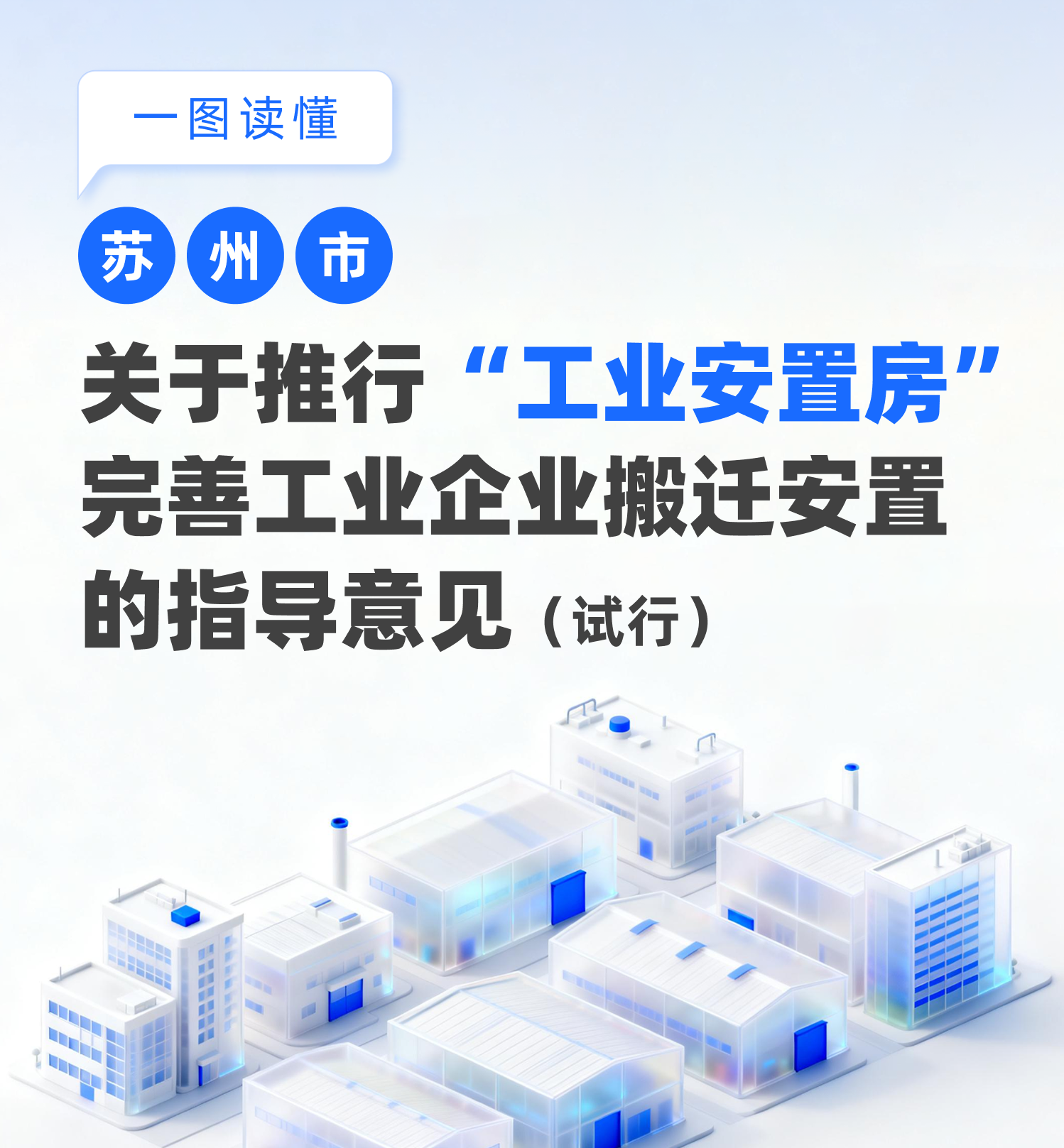 一图读懂 苏州市关于推行“工业安置房”完善工业企业搬迁安置的指导意见（试行）