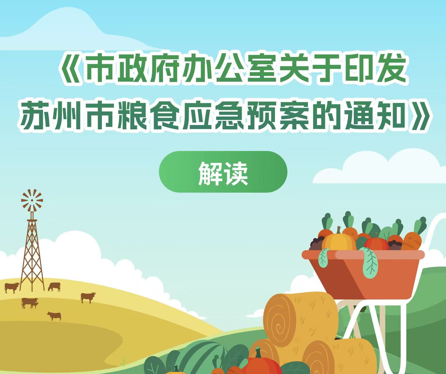 图解：《市政府办公室关于印发苏州市粮食应急预案的通知》