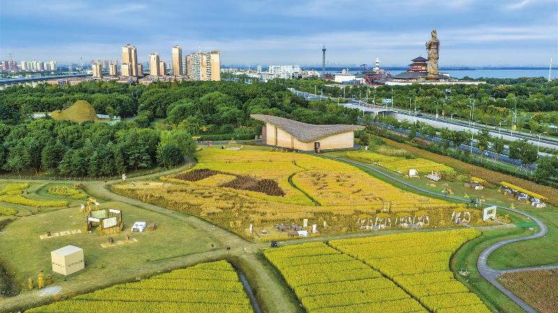园区草鞋山遗址公园 尽显江南鱼米之乡神韵